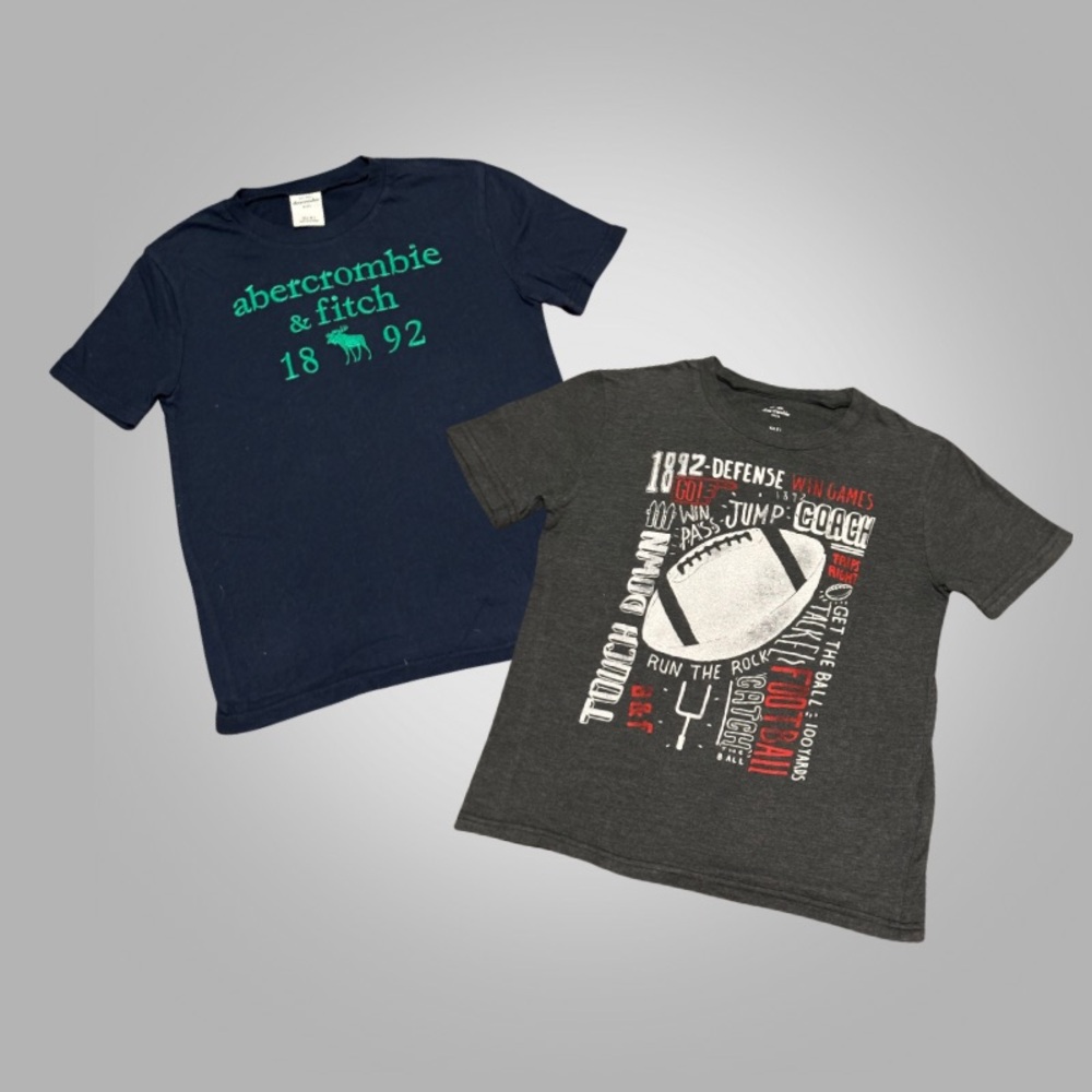 Abercrombie Kids Boys Graphic Tee Bundle 2-Pack XS (8)